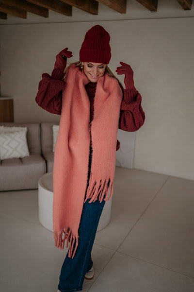 Telda scarf I Salmon Rose
