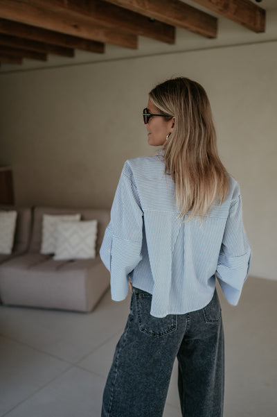 Grata shirt I Striped Grey