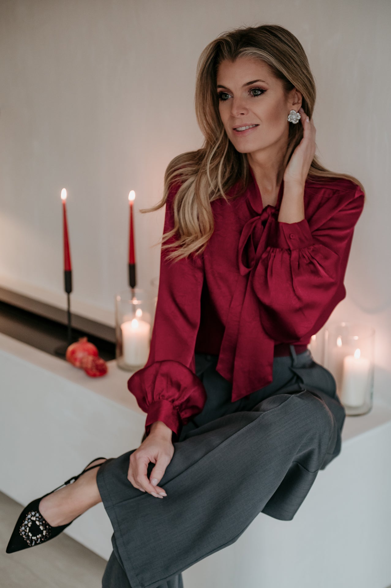 Merune blouse I Bordeaux