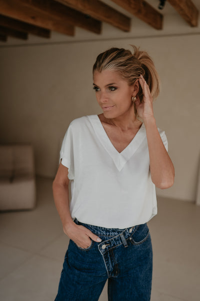 Inclina t-shirt I Ecru