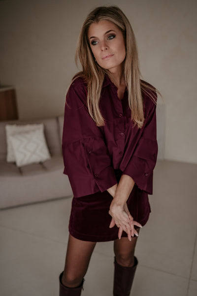 Grata shirt I Bordeaux