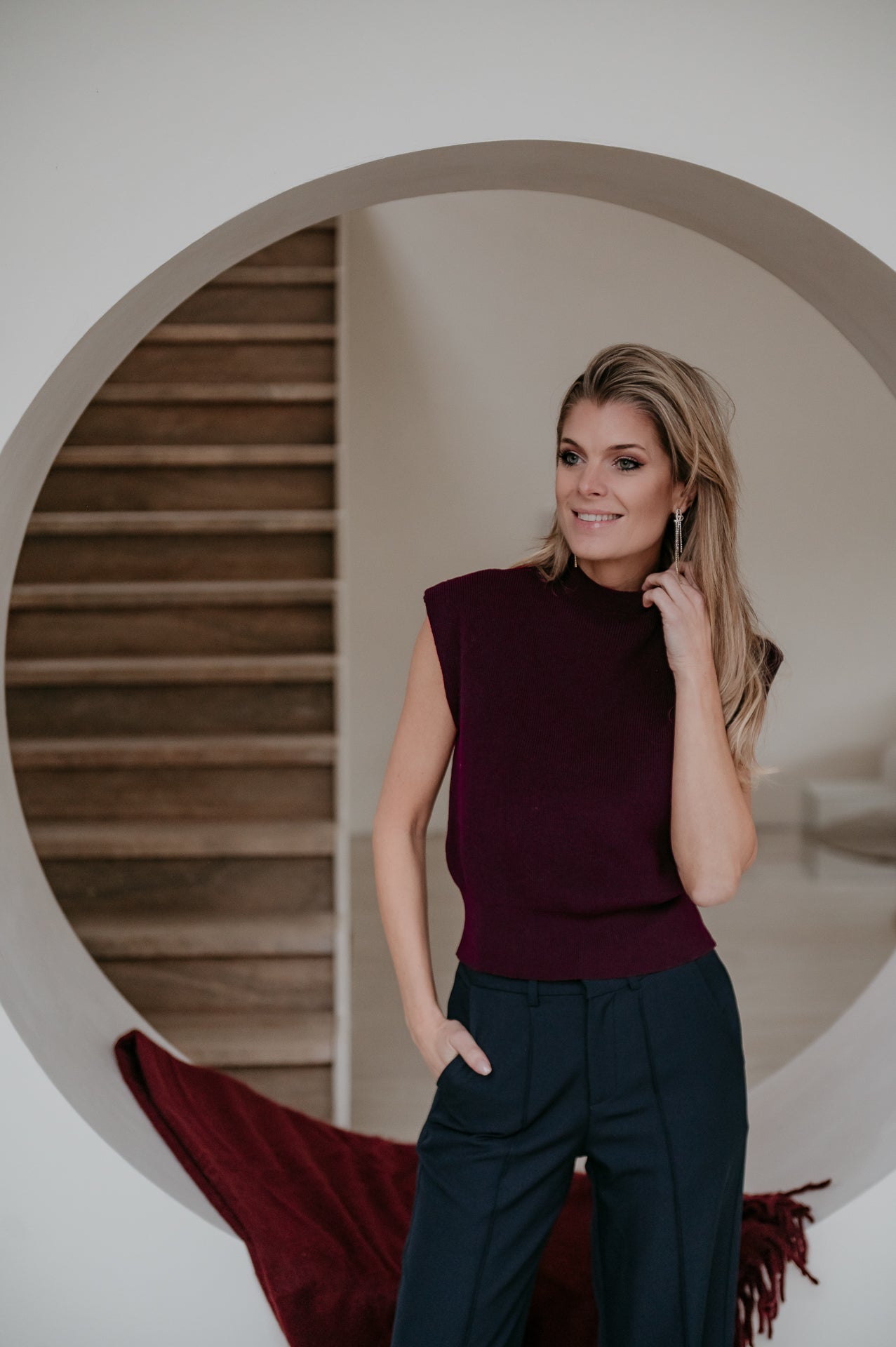 Velando top I Burgundy