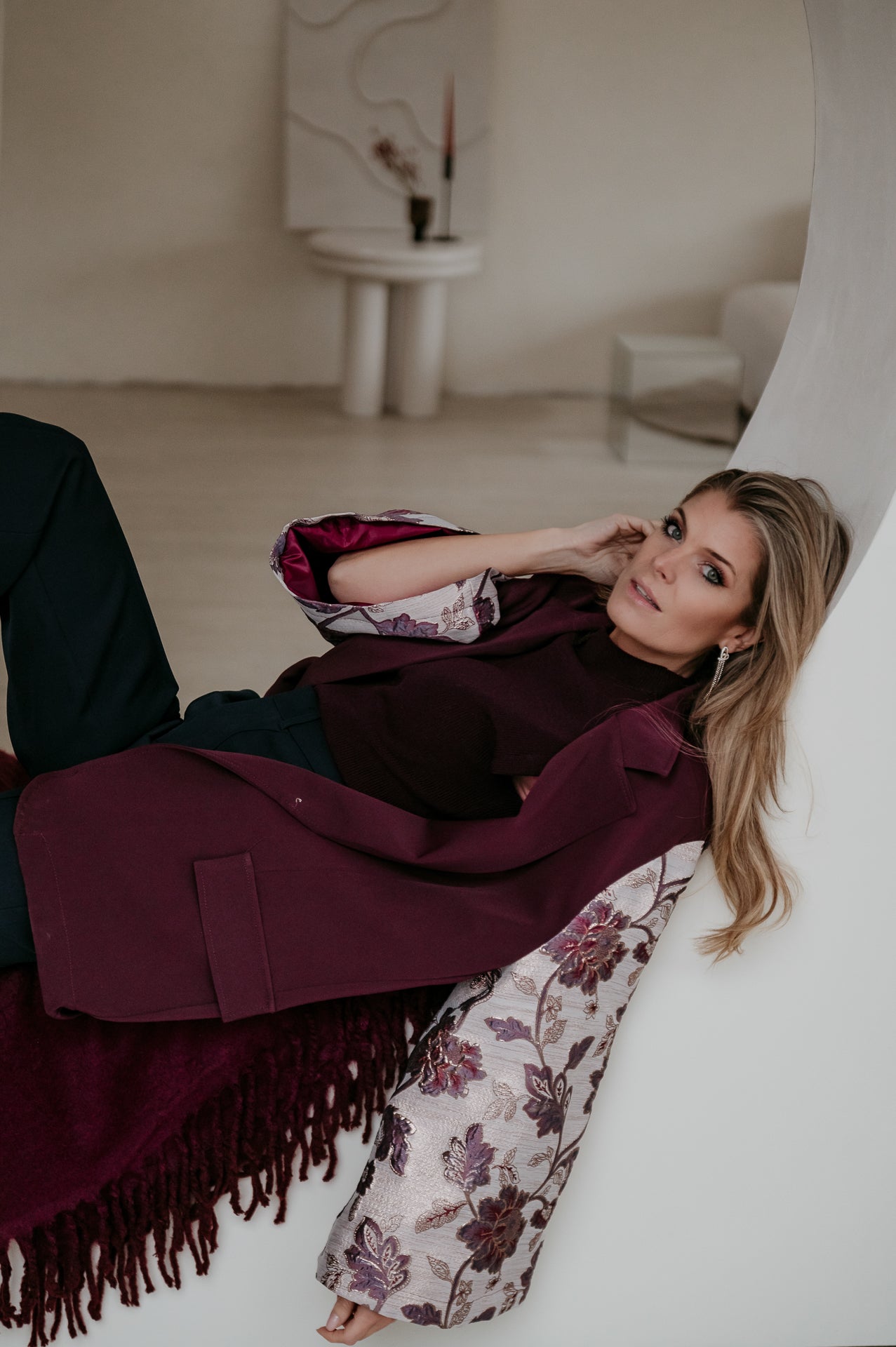 Ginure blazer I Bordeaux Rose