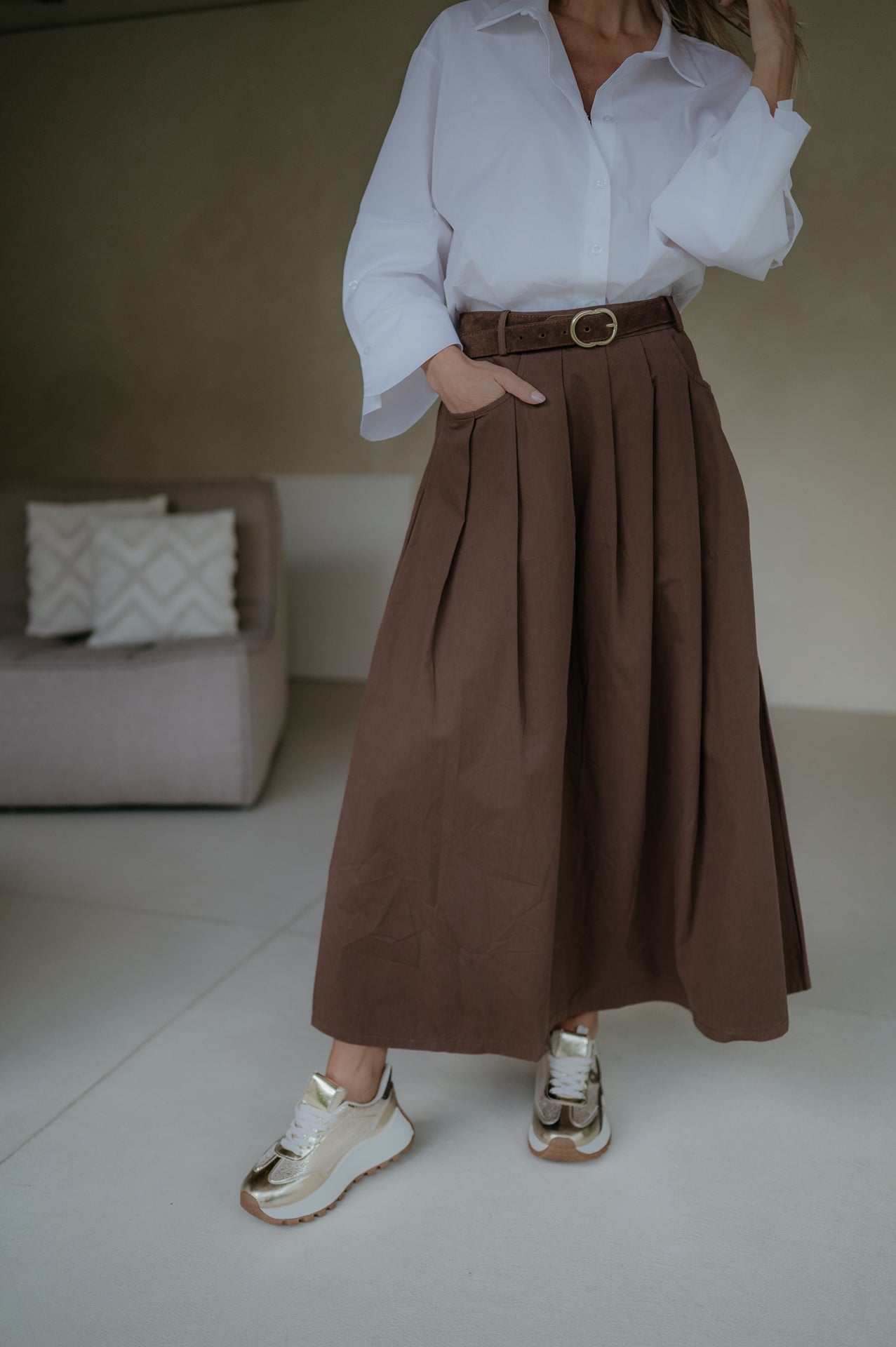 Cugina skirt I Coffee