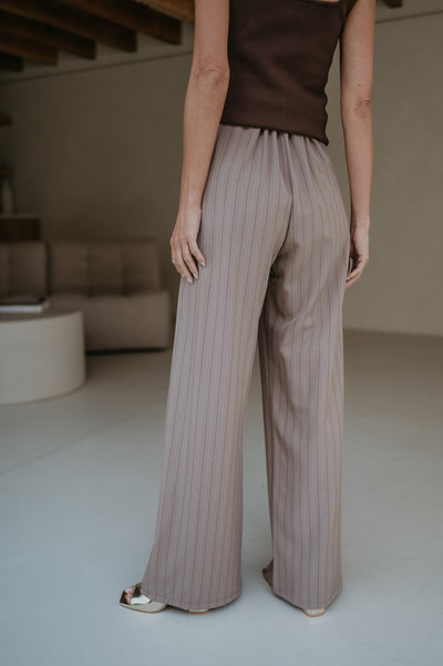 Mostri trousers I Striped Taupe