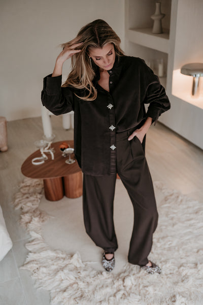 Lieva shirt I Chocolate Brown