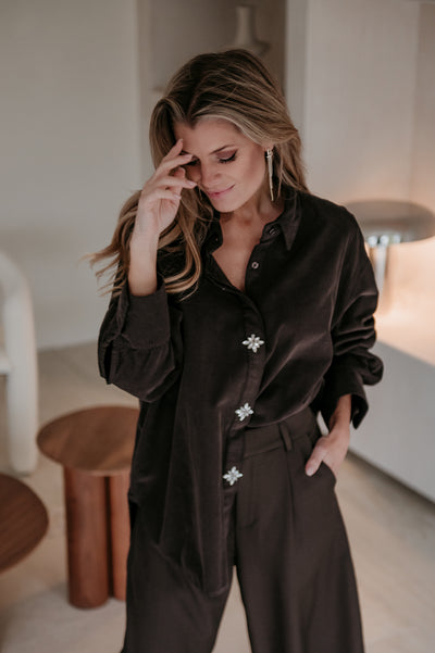 Lieva shirt I Chocolate Brown