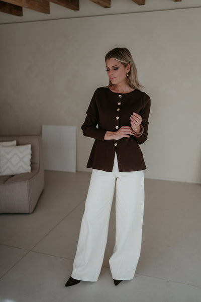 Bagliore cardigan I Chocolate Brown