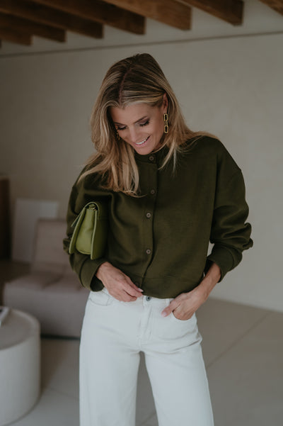 Lesto cardigan I Khaki