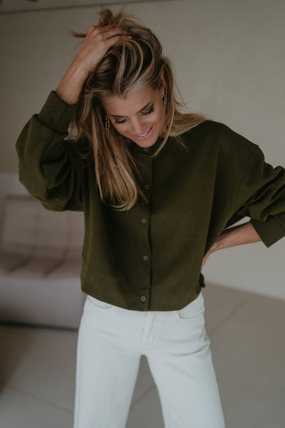 Lesto cardigan I Khaki