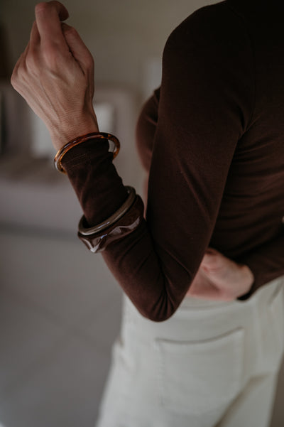 Elica longsleeve I Chocolate Brown