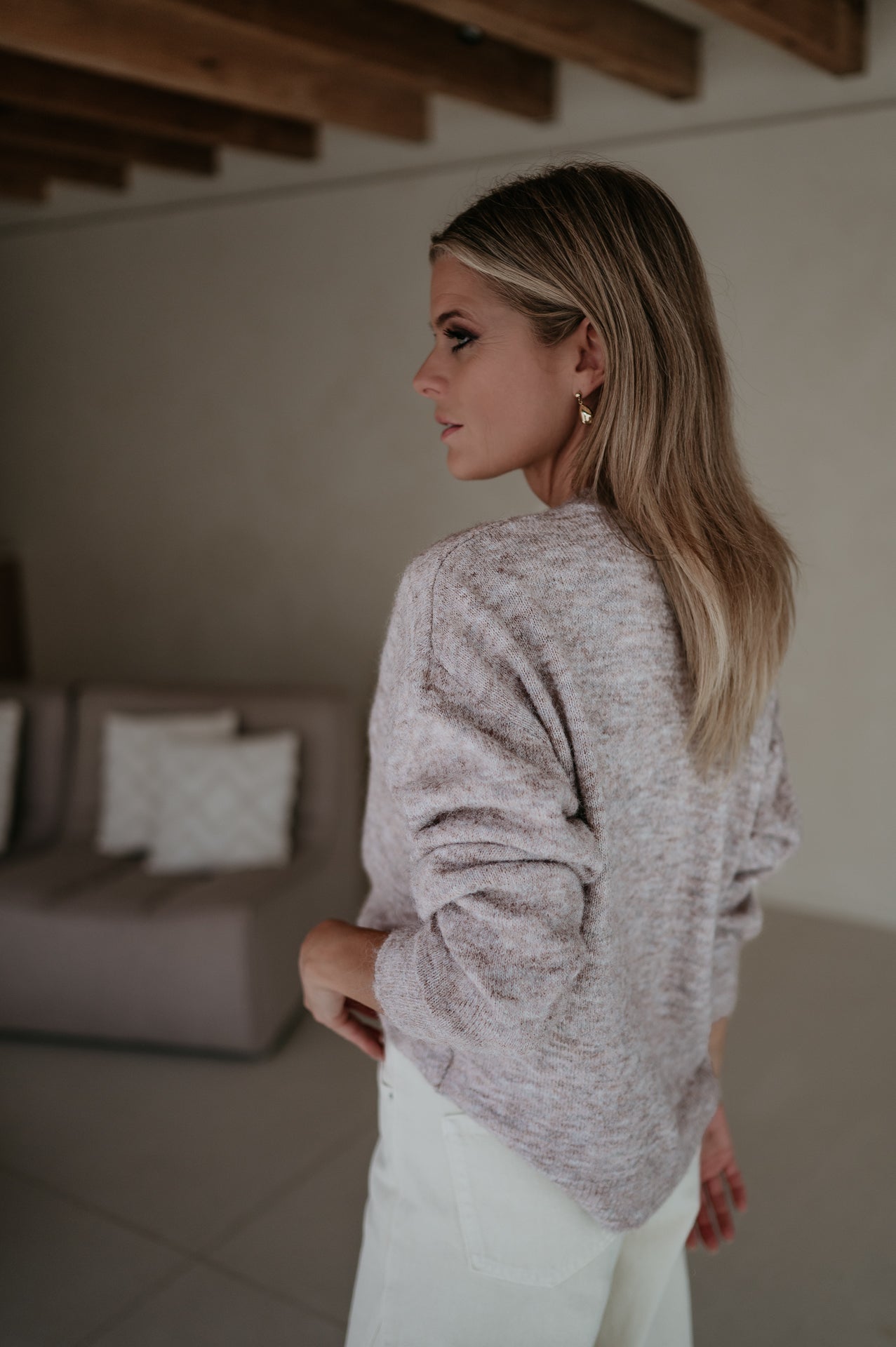 Cresco cardigan I Taupe
