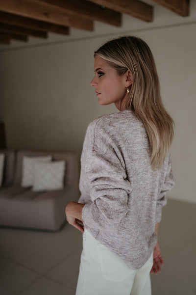 Cresco cardigan I Taupe