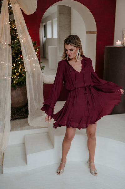 Guidine dress I Bordeaux