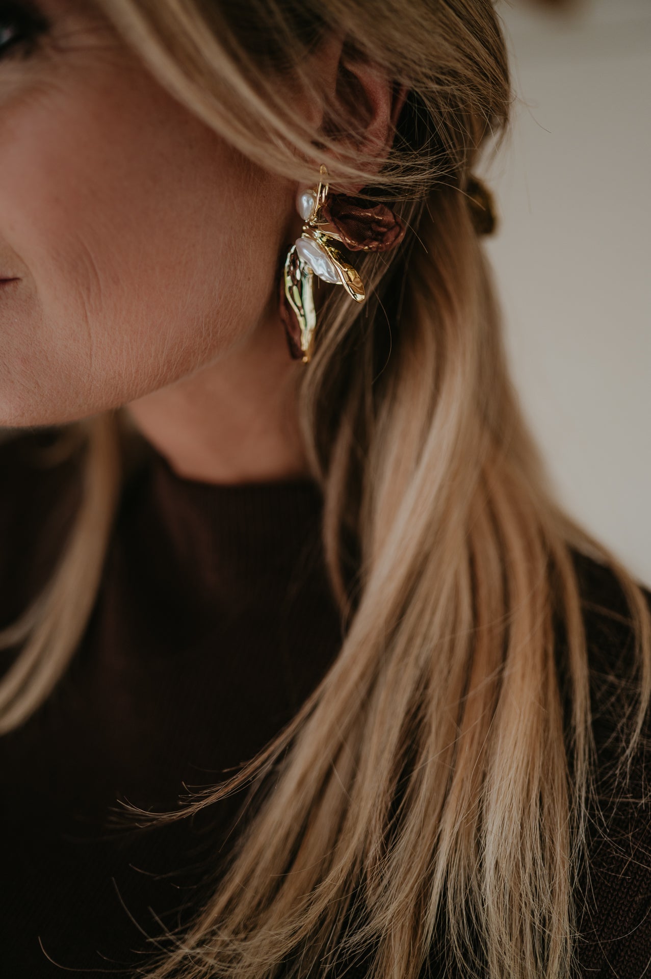 Balcone earrings I Brown