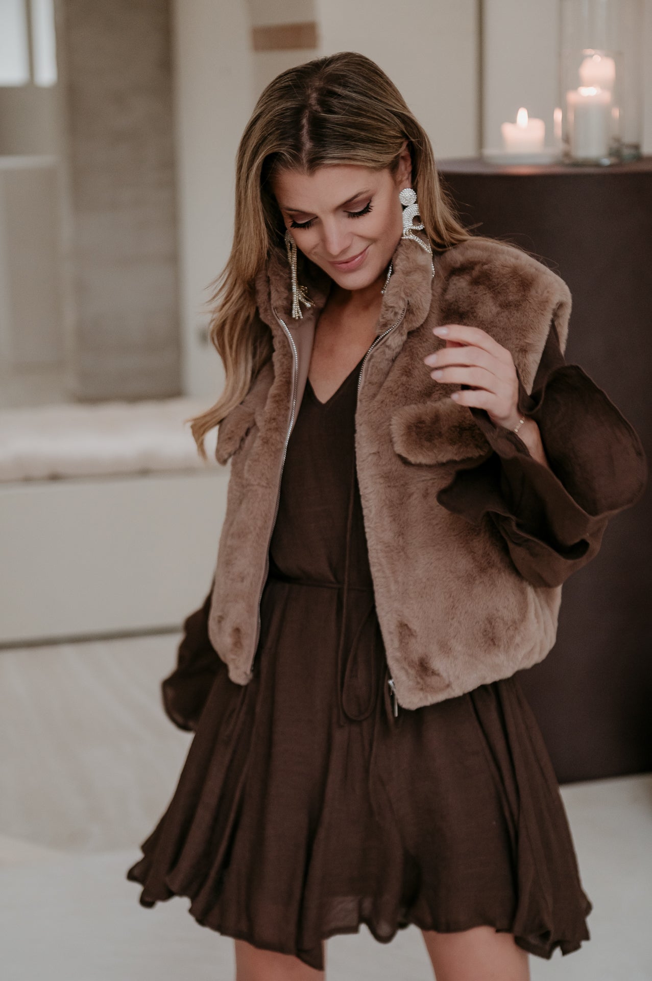 Badeni gilet I Taupe