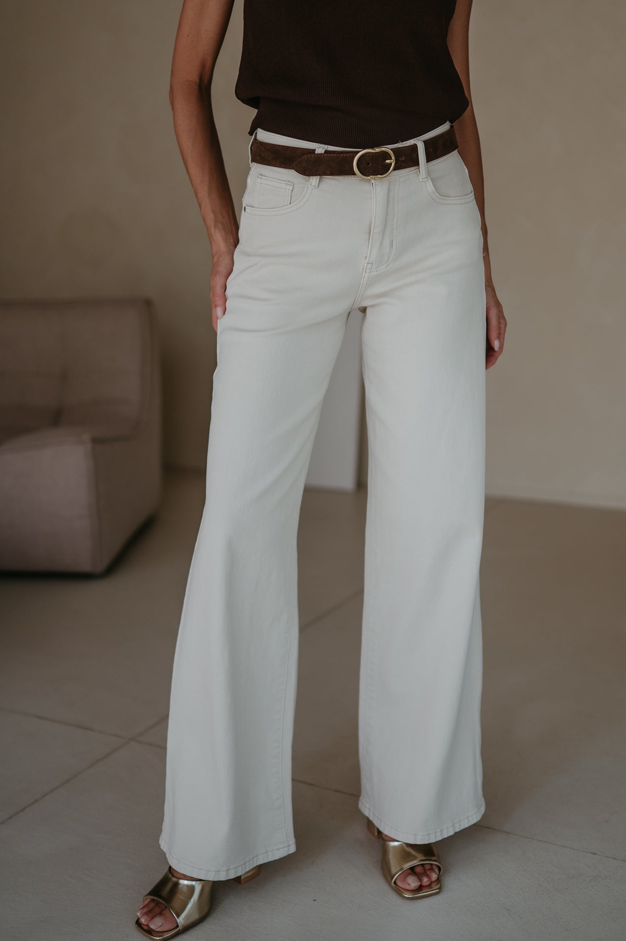 Cotto jeans I Beige