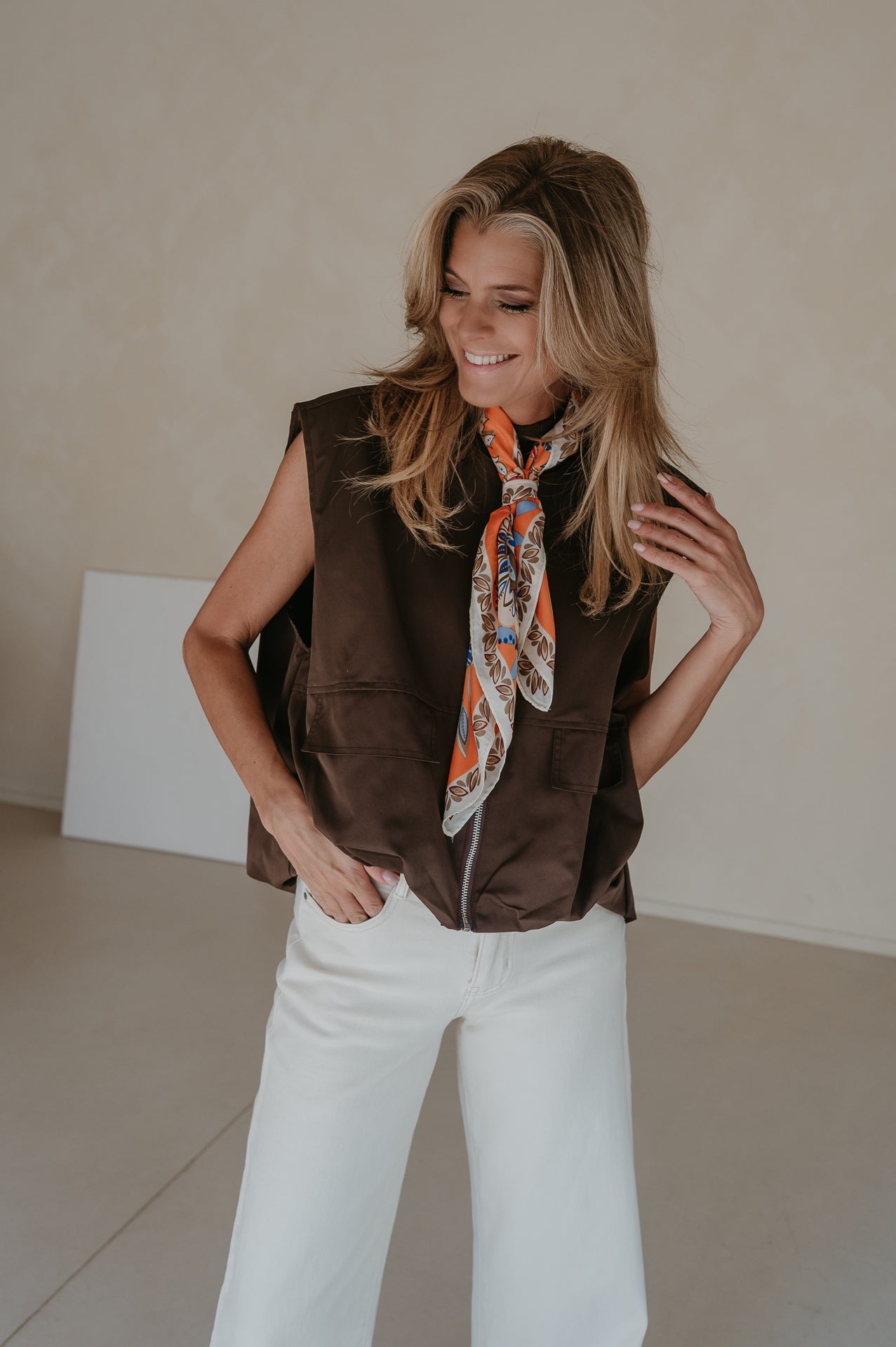 Intuito gilet I Brown