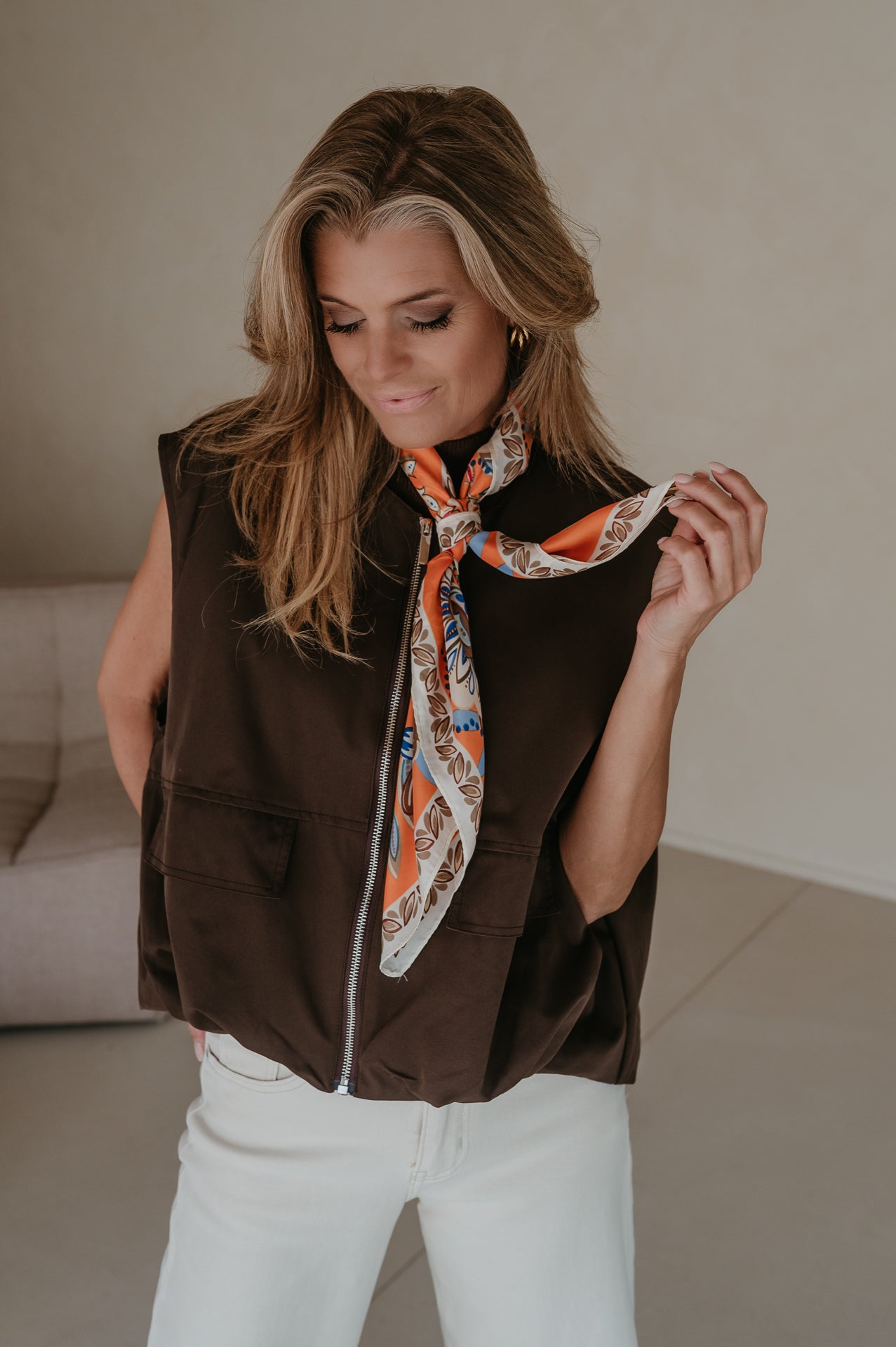 Intuito gilet I Brown