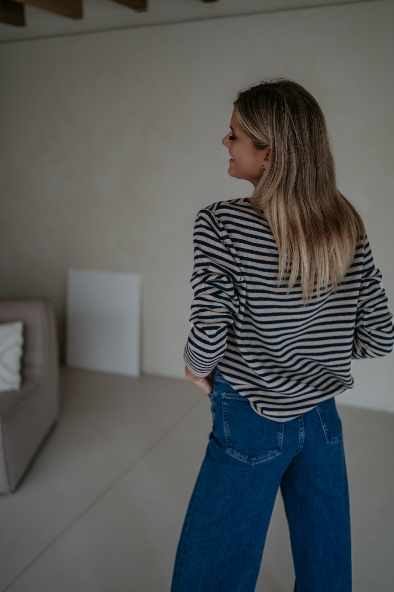 Tigre top I Taupe & Blue
