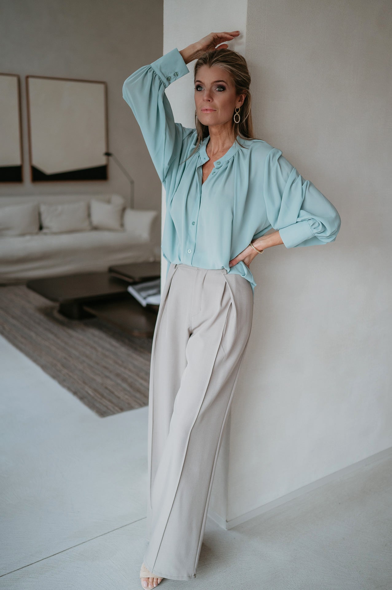 Vado blouse I Turquoise