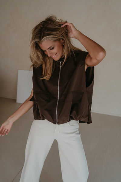 Intuito gilet I Brown