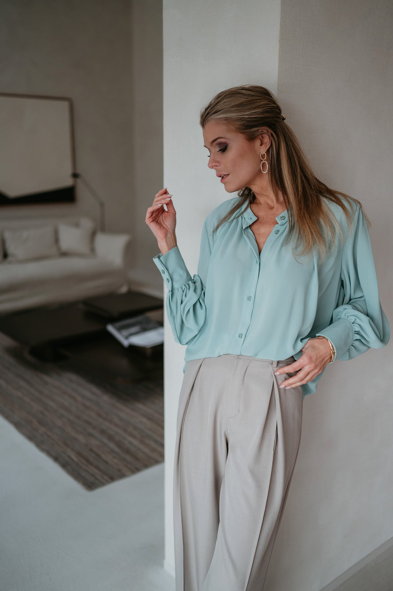 Vado blouse I Turquoise