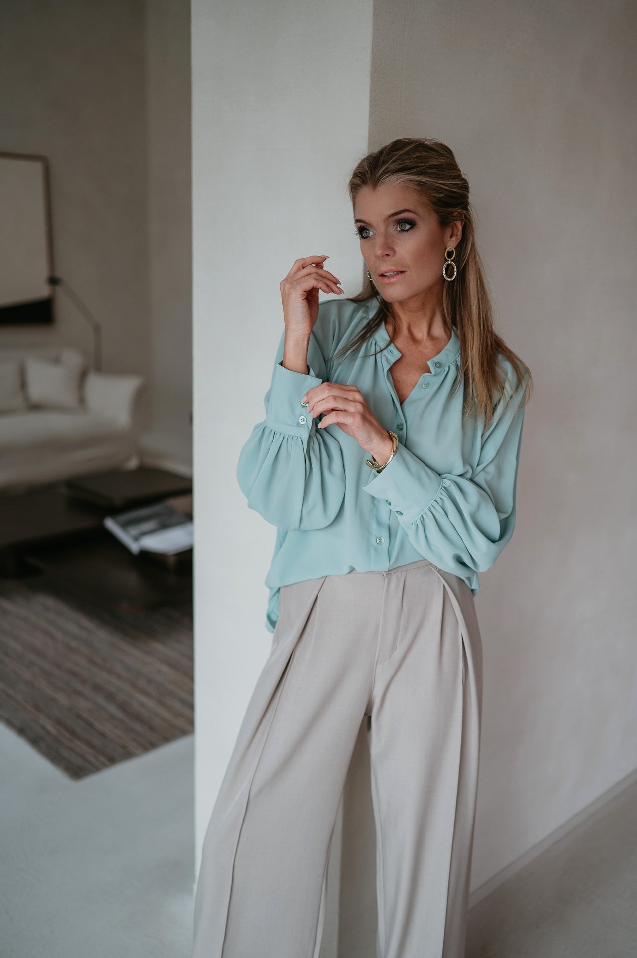 Vado blouse I Turquoise