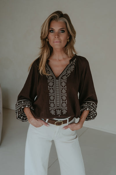 Mentire blouse I Chocolate Brown