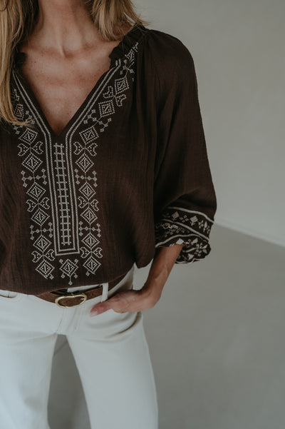 Mentire blouse I Chocolate Brown