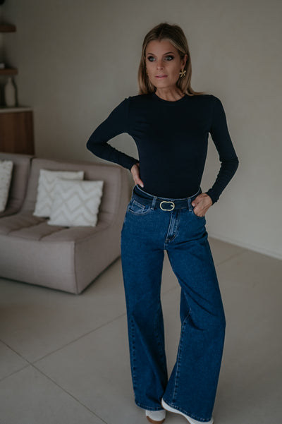Elica longsleeve I Navy Blue