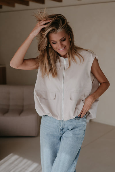Intuito gilet I Beige