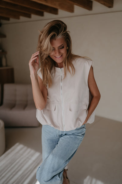 Intuito gilet I Beige