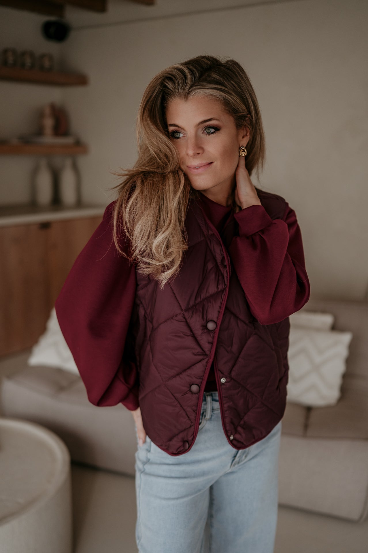 Zizzo gilet I Burgundy