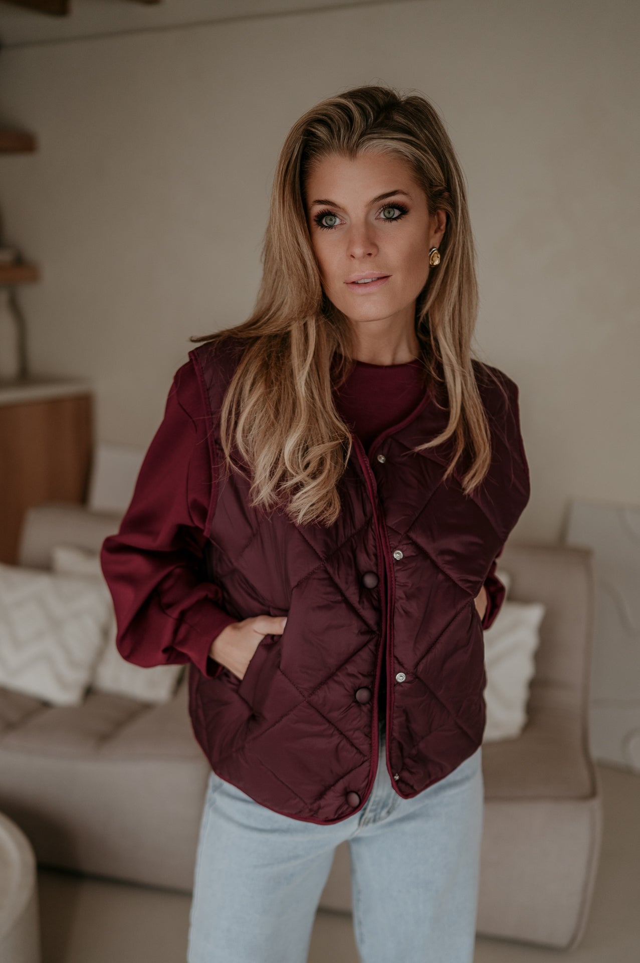 Zizzo gilet I Burgundy