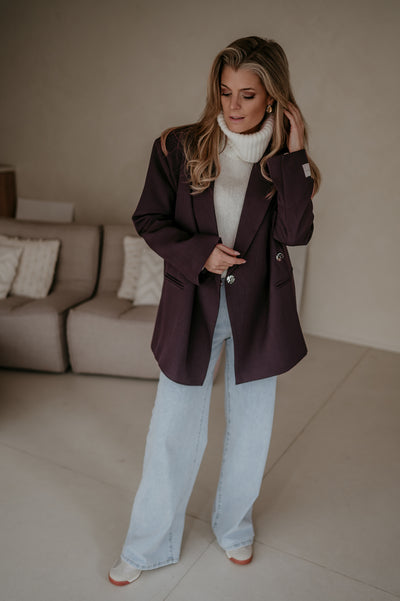 Rabbrivo blazer I Aubergine