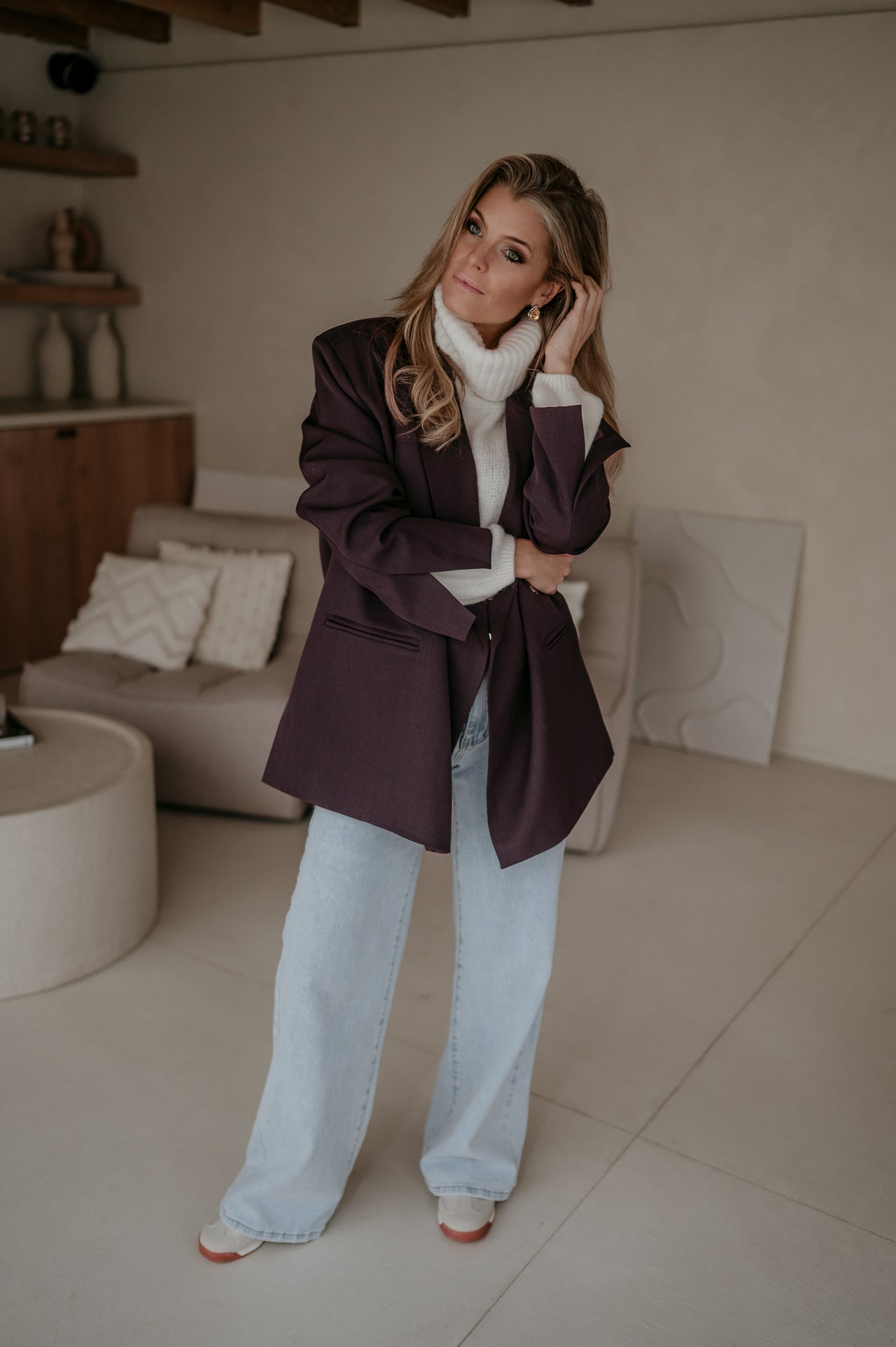 Rabbrivo blazer I Aubergine