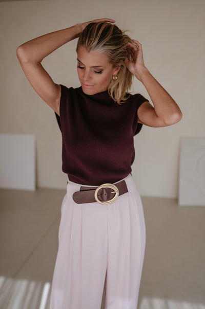 Velando top I Burgundy
