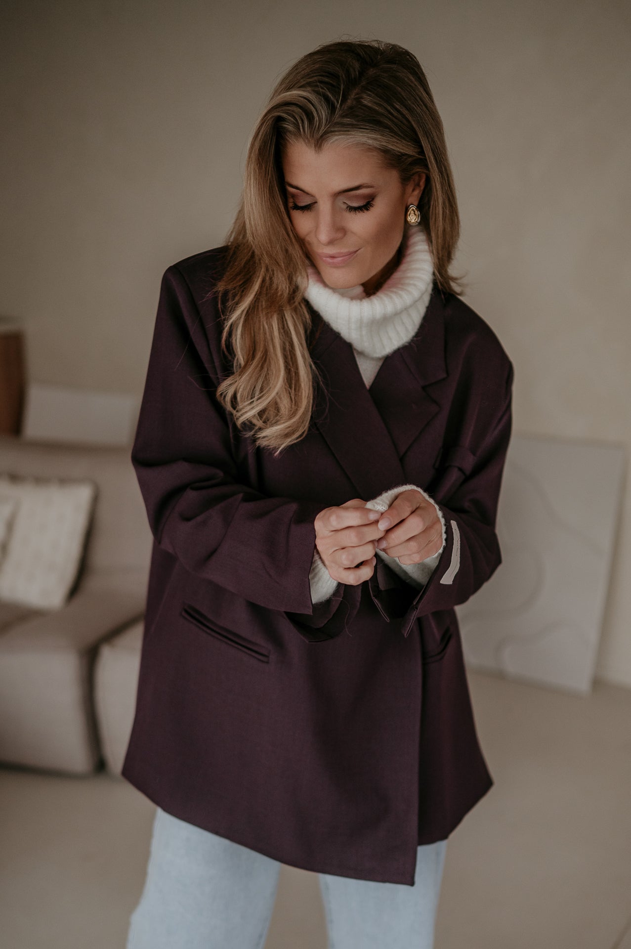 Rabbrivo blazer I Aubergine