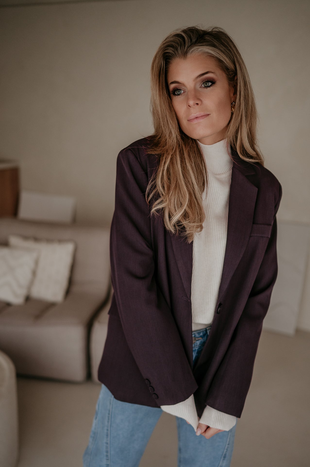 Urticante blazer I Aubergine