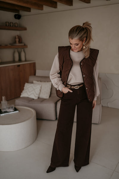 Zizzo gilet I Chocolate Brown