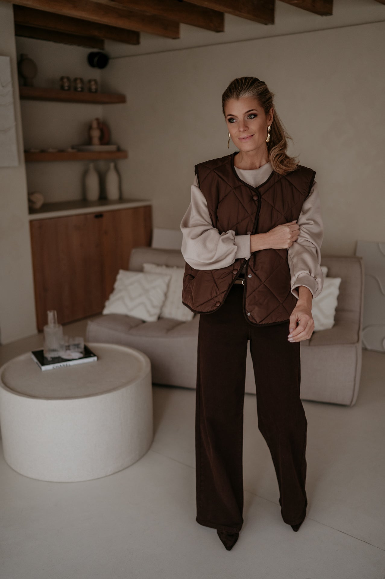 Zizzo gilet I Chocolate Brown