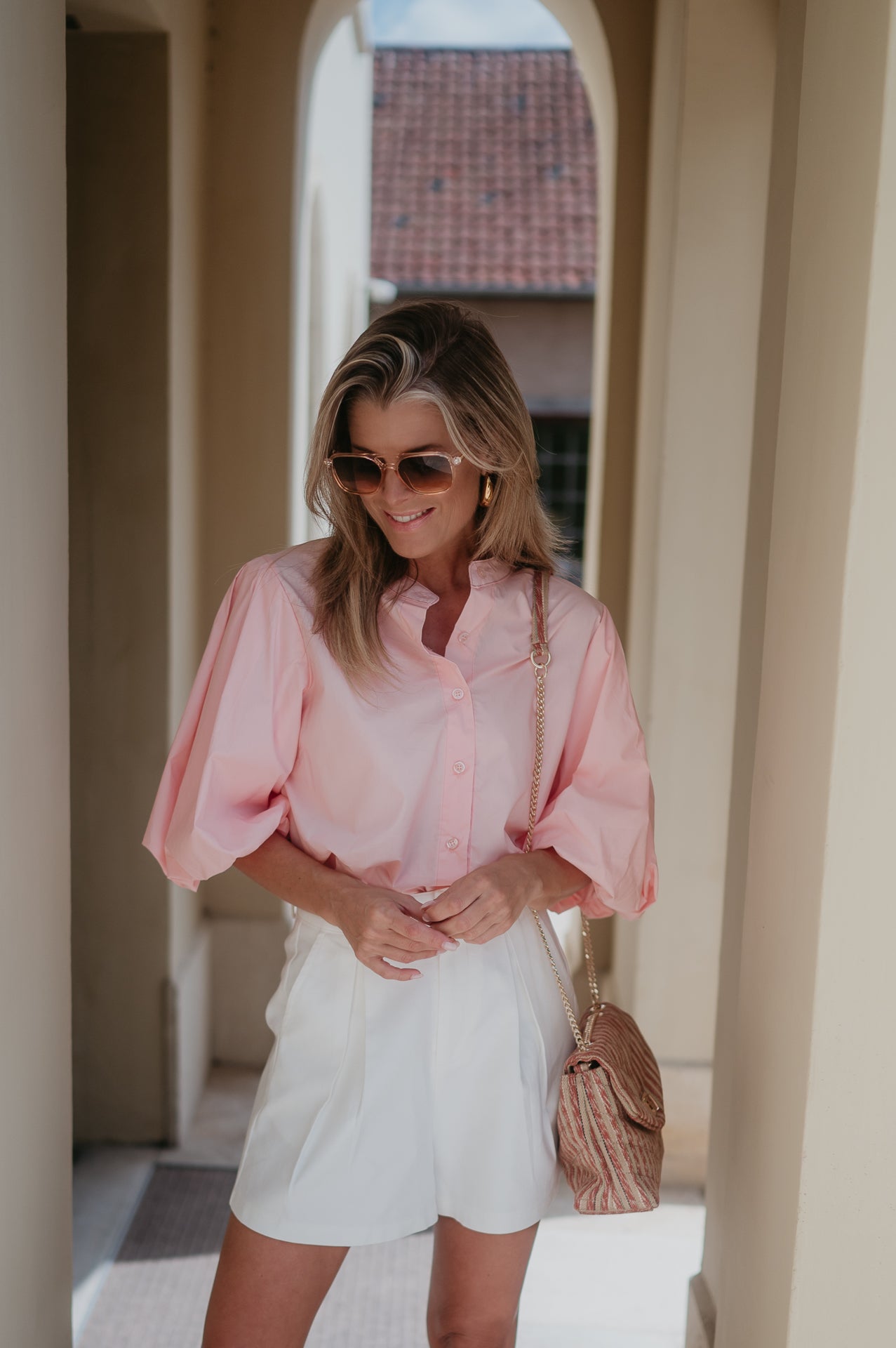 Aurelia blouse I Salmon Rose