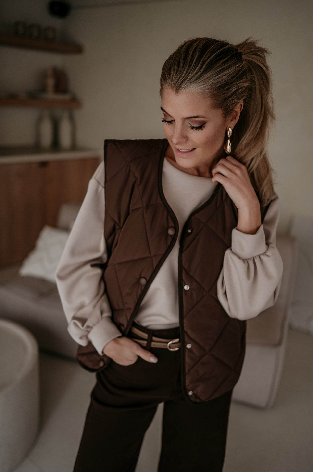 Zizzo gilet I Chocolate Brown