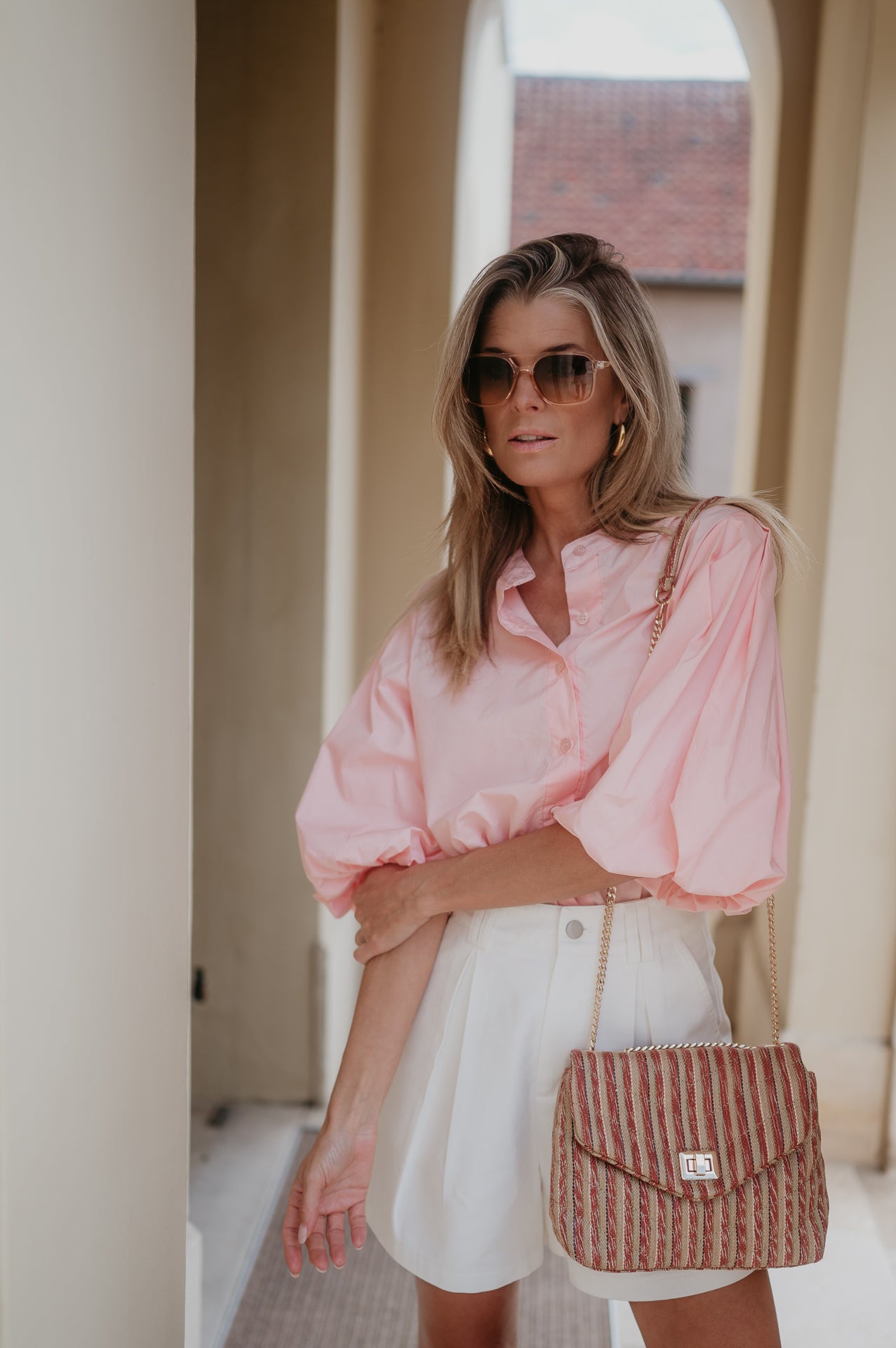 Aurelia blouse I Salmon Rose