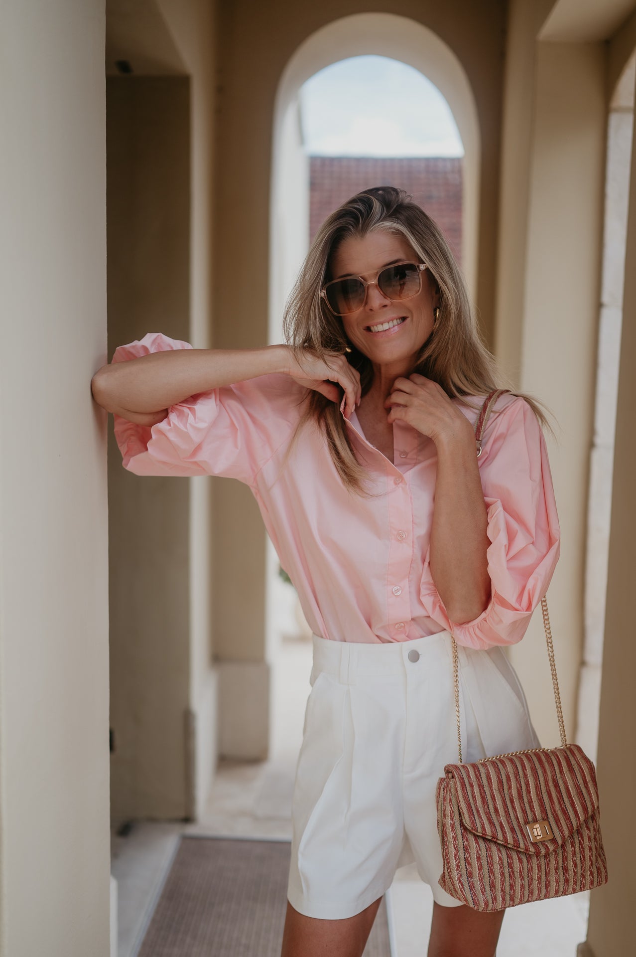 Aurelia blouse I Salmon Rose