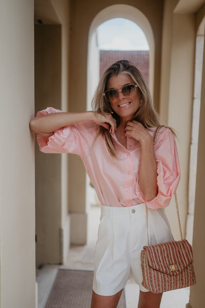 Aurelia blouse I Salmon Rose