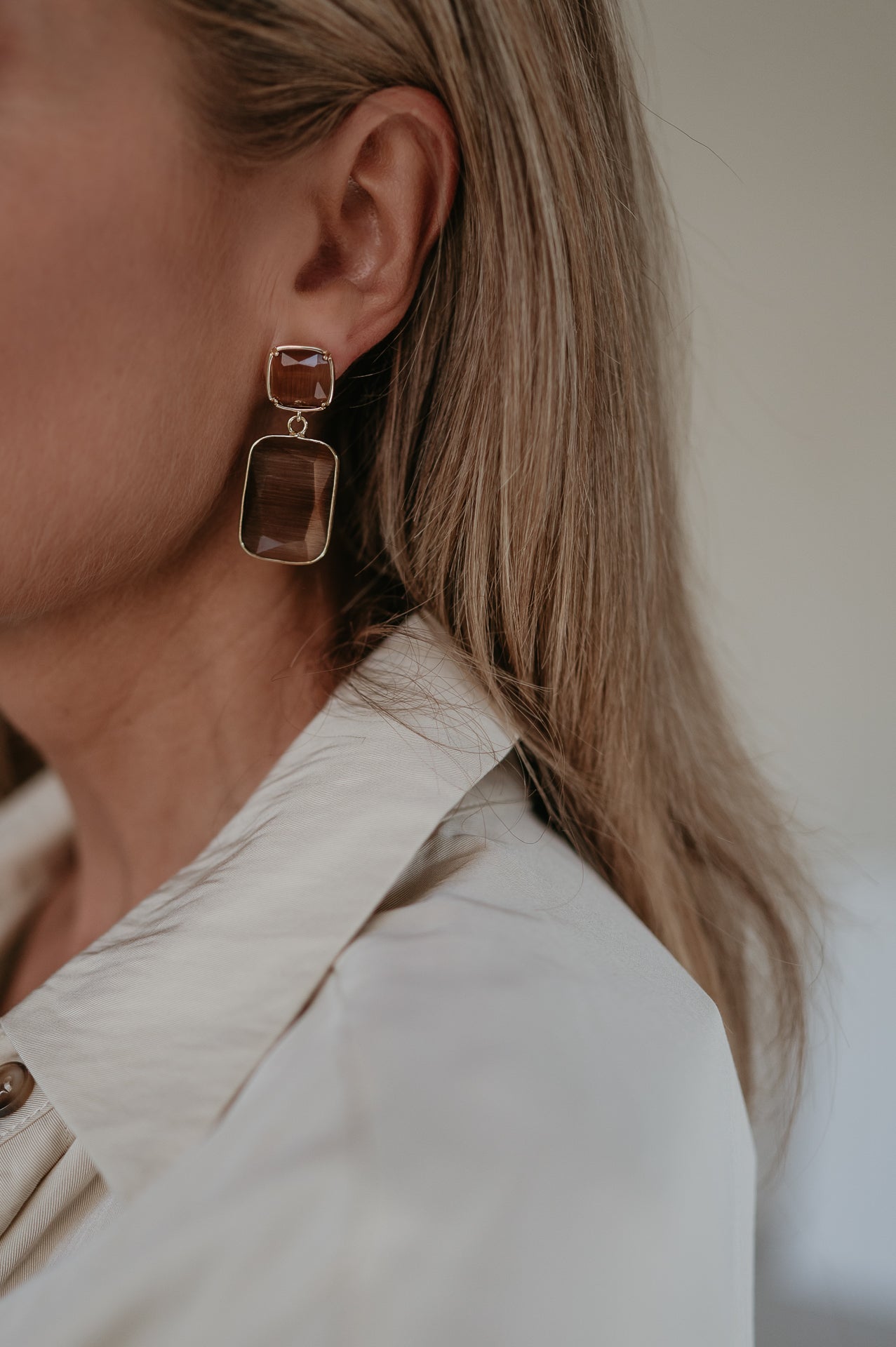 Retto earrings I Taupe