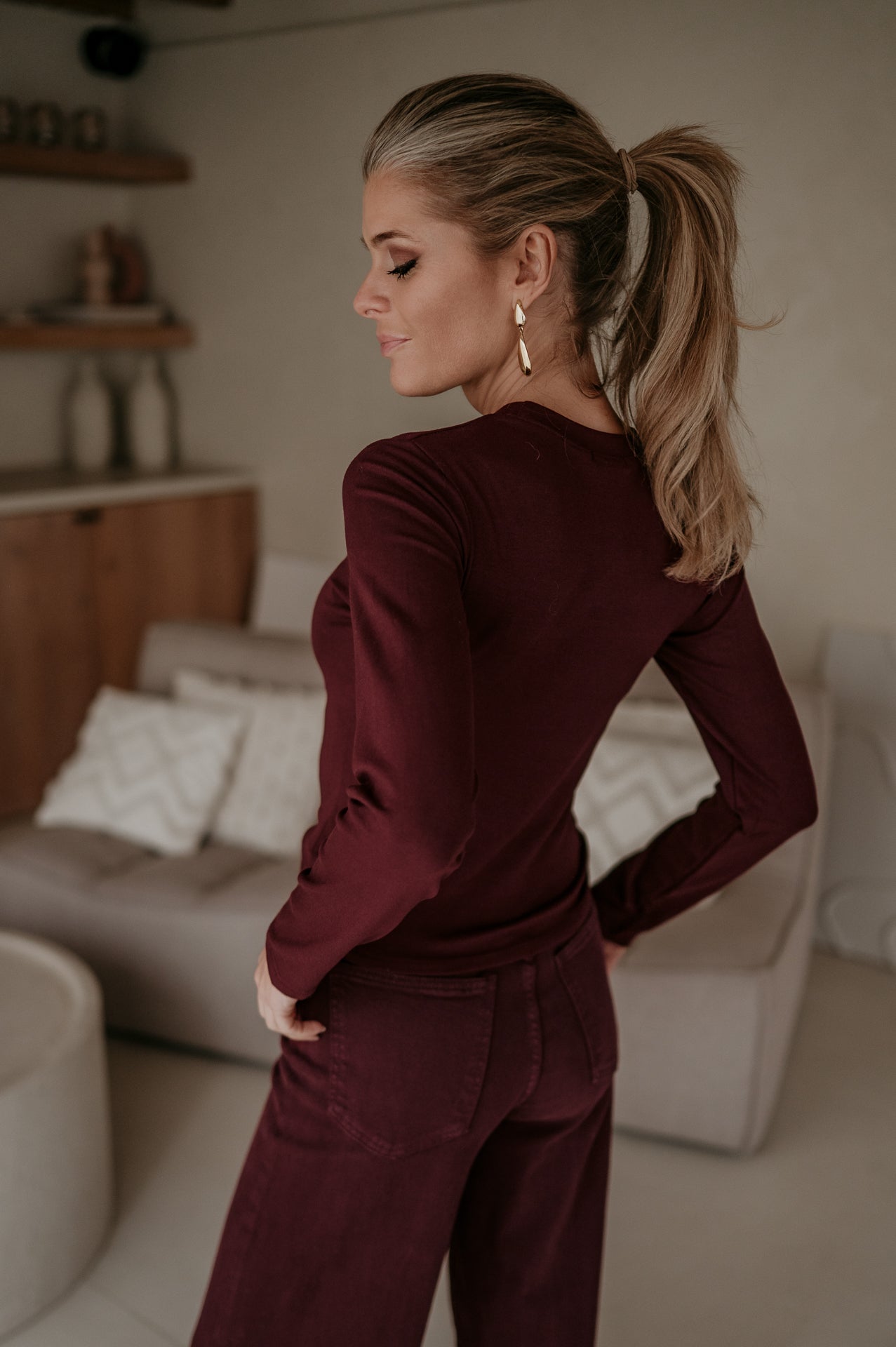 Elico longsleeve I Bordeaux