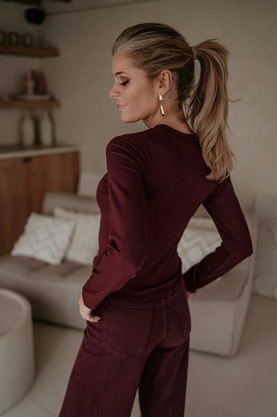 Elico longsleeve I Bordeaux